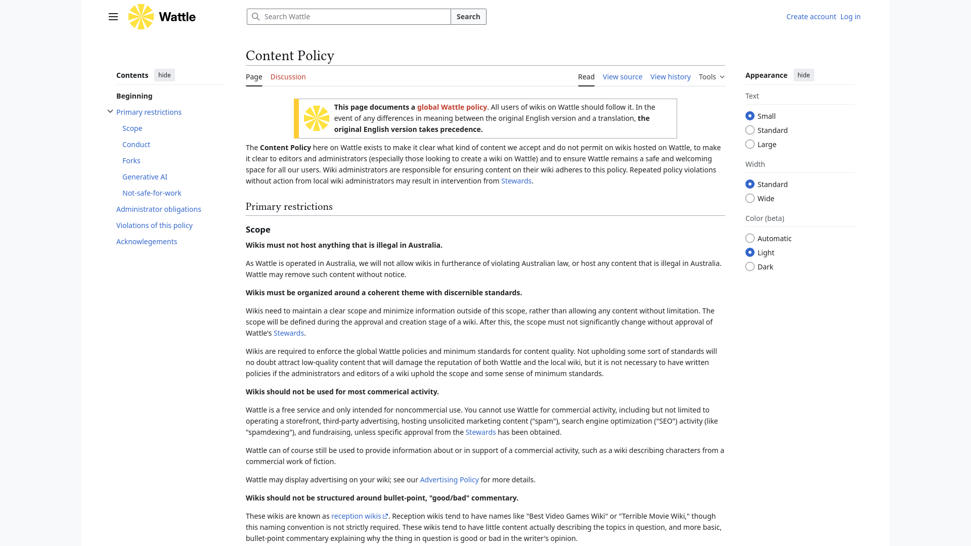 Screenshot of meta.wattle.wiki on laptop